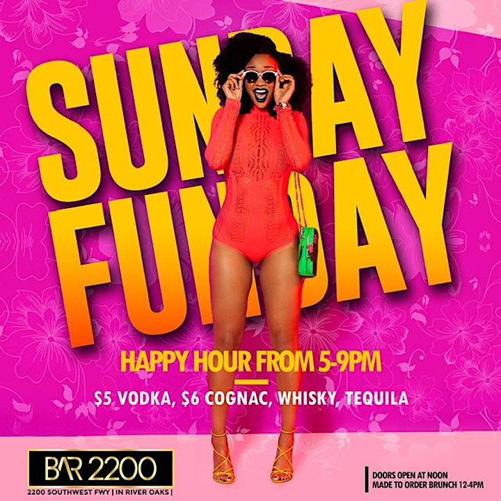 Sunday Funday @ Bar 2200 | Brunch |Mimosas | Hookah | Live Dj | Happy Hour image