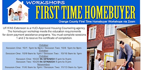Copy of First Time Homebuyer Workshop 10/9 & 10/16 primary image