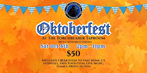 Image principale de Oktoberfest at The Torchbearer (Oshawa) - Prost!