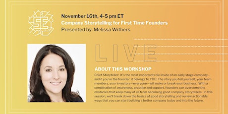 LIVE:  Company Storytelling for First Time Founders primary image