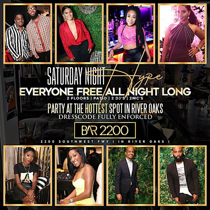 SATURDAYS @ BAR 2200 | BRUNCH | HOOKAH |HAPPY HOUR | FREE ENTRY | 12PM-2AM image