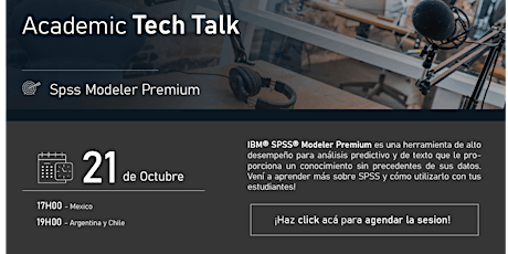 Imagen principal de IBM Academic Tech Talk : SPSS Modeler Premium