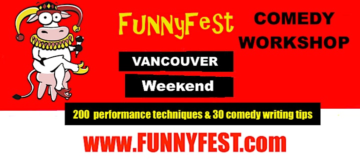 VANCOUVER YVR - Stand Up Comedy WORKSHOP - WEEKEND - January 14 and 15 2023 image