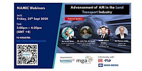 NAMIC Webinars: Advancement of AM in the Land Transport Industry