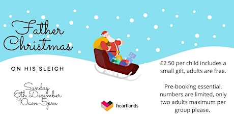 Father Christmas on his sleigh at Heartlands primary image