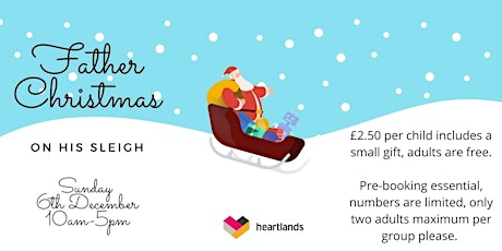 Father Christmas on his sleigh at Heartlands primary image