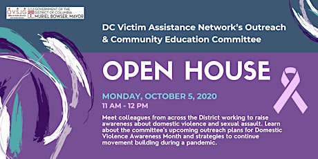 Open House with the DC Victim Assistance Network’s Outreach Committee primary image