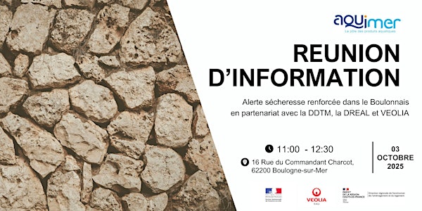 Réunion d'information - Alerte sécheresse renforcée dans le Boulonnais