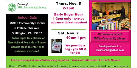 Friends of MCL Book Sale - Early Buyer Hour primary image