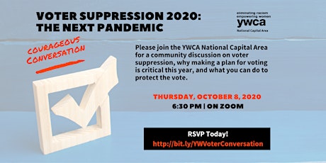 Imagem principal do evento Voter Suppression 2020: The Next Pandemic