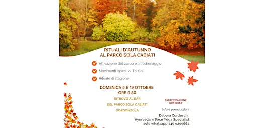 Image principale de DOMENICHE DI BENESSERE AL PARCO DI GORGONZOLA A OTTOBRE