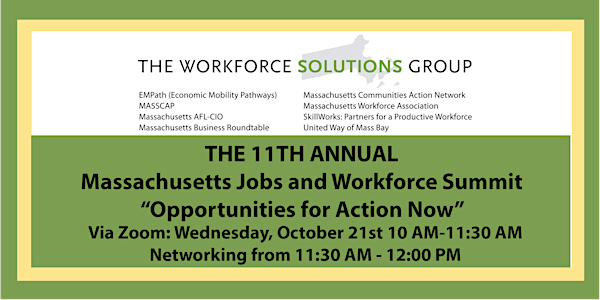 The 11th Annual Massachusetts Jobs and Workforce Summit