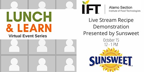 Primaire afbeelding van ALAMO IFT: Live Stream Recipe Demonstration Presented by Sunsweet