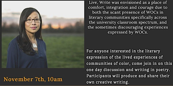 Live, Write Workshop for Writers of Color with Poet Mai Der Vang