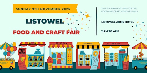 Image principale de Listowel Food and Craft Fair Vendor Payment link.