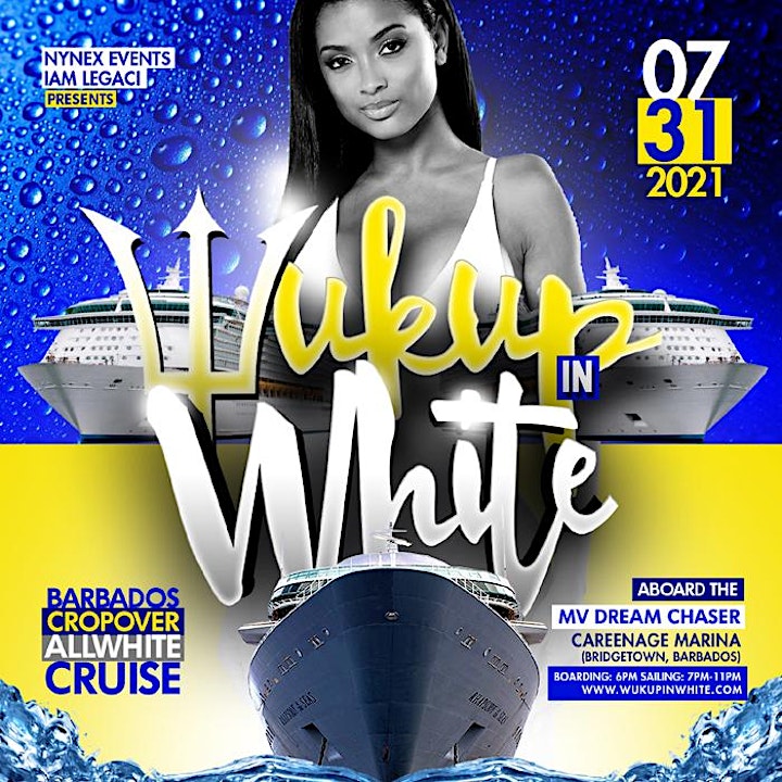 WUK UP IN WHITE The Annual All White Boat Ride · Barbados Crop Over 2021 image