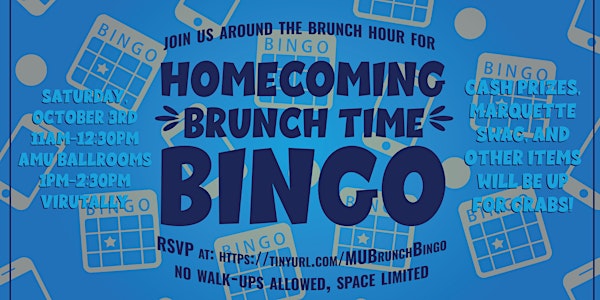 Homecoming 2020: Brunch Time Bingo