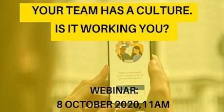 Your Team has a culture. Is it working for you? primary image