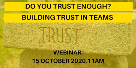 Do you Trust Enough? Building Trust in Teams primary image