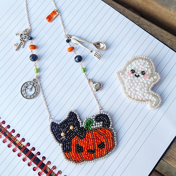 Cute & Spooky Bead Embroidered Accessories Craft Workshop image