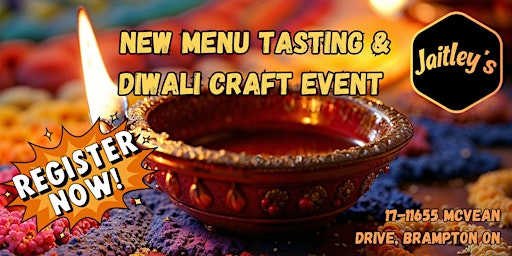 Image principale de New Menu Tasting and Diwali Crafts Night at Jaitley's