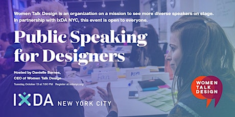 IxDA NYC presents: Public Speaking for Designers, Online Edition primary image