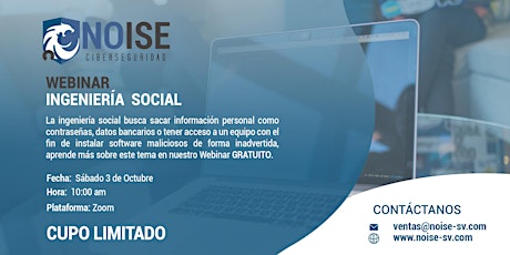 Imagen principal de Webinar: Ingenieria Social