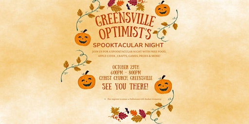 Image principale de Greensville Optimist's Spooktacular Night