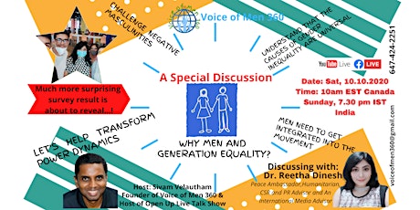 Voice of Men 360 Presents "Why Men And Generation Equality?" primary image