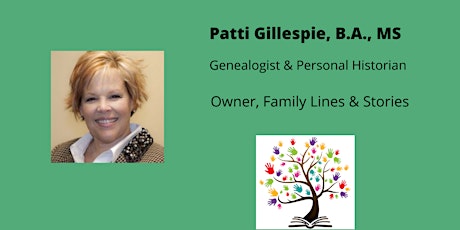 Brick Wall Busting Strategies with Genealogist  Patti Gillespie primary image