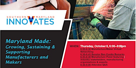 Maryland Made: Growing, Sustaining & Supporting Manufacturers and Makers primary image