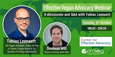 Hauptbild für Effective Vegan Advocacy - A discussion and Q&A with Tobias Leenaert