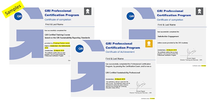 GRI Certified Sustainability Professional - Top-up Courses image