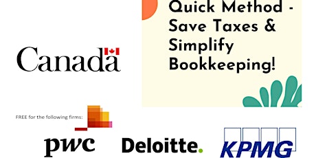 Quick Method of Accounting for GST/HST, Seminar for Deloitte, KPMG, CMA,CGA primary image