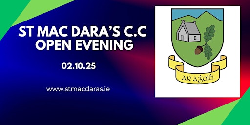 Image principale de St Mac Dara's Open Evening - Thursday 2nd October 2025