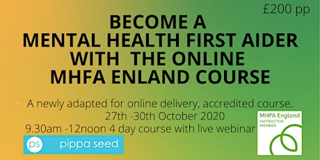 MHFA Adult Mental Health First Aid course ONLINE primary image