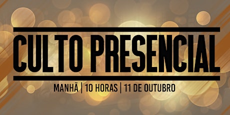 Imagem principal do evento CULTO | MANHÃ | 11 DE OUTUBRO DE 2020