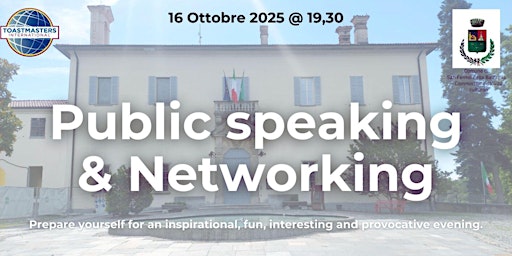 Primaire afbeelding van Una serata Toatsmasters nella cornice di Villa Imbonati