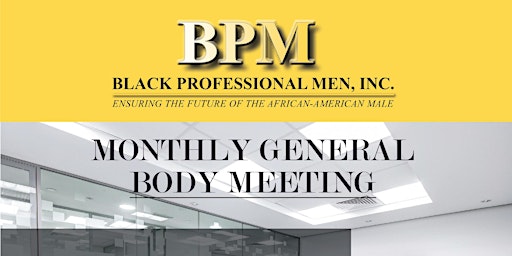 Imagem principal do evento BPM General Body Meeting