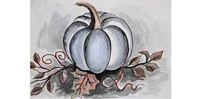 White Pumpkin with Acrylic Painting,  Class for  Adults and Teens 10+ primary image