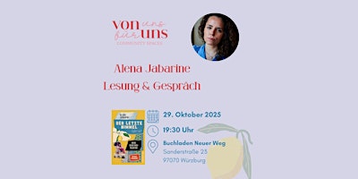 Image principale de Lesung & Gespräch mit Alena Jabarine