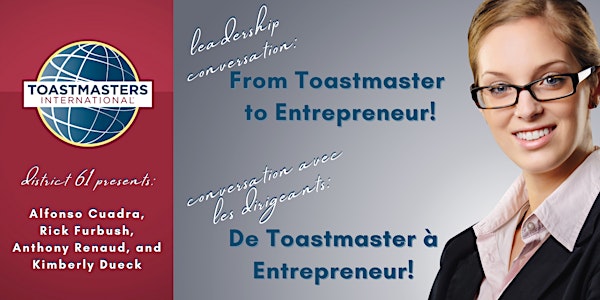 From Toastmaster to Entrepreneur / De Toastmaster à Entrepreneur