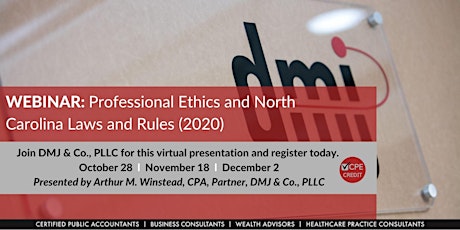 DMJ Webinar: Professional Ethics and North Carolina Laws and Rules (2020) primary image
