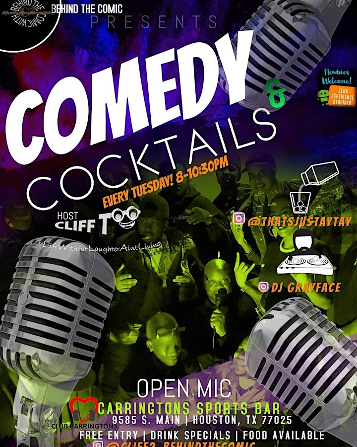 
		FREE Comedy & Cocktails-Open Mic & Show image

