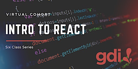 Virtual Cohort: Intro to React 16 (6-class series) primary image