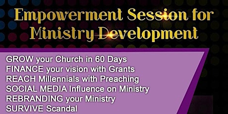 Premier Empowerment Session for Ministry Development with Dinner Included primary image