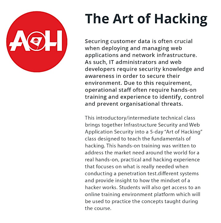 The Art of Hacking - Live Online Training image
