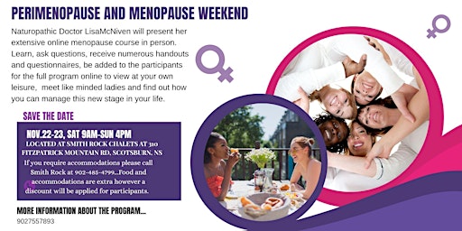 Image principale de Perimenopause and Menopause Weekend of Learning in a group setting.