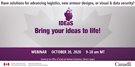 Innovation for Defence Excellence and Security (IDEaS) Webinar - Oct 2020 primary image