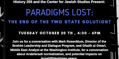Paradigms Lost: The End of the Two State Solution? primary image